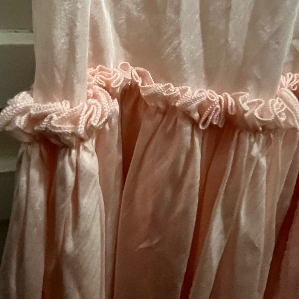 Cabbages & Roses silk pale pink drop waist dress size 10 - Picture 8 of 12